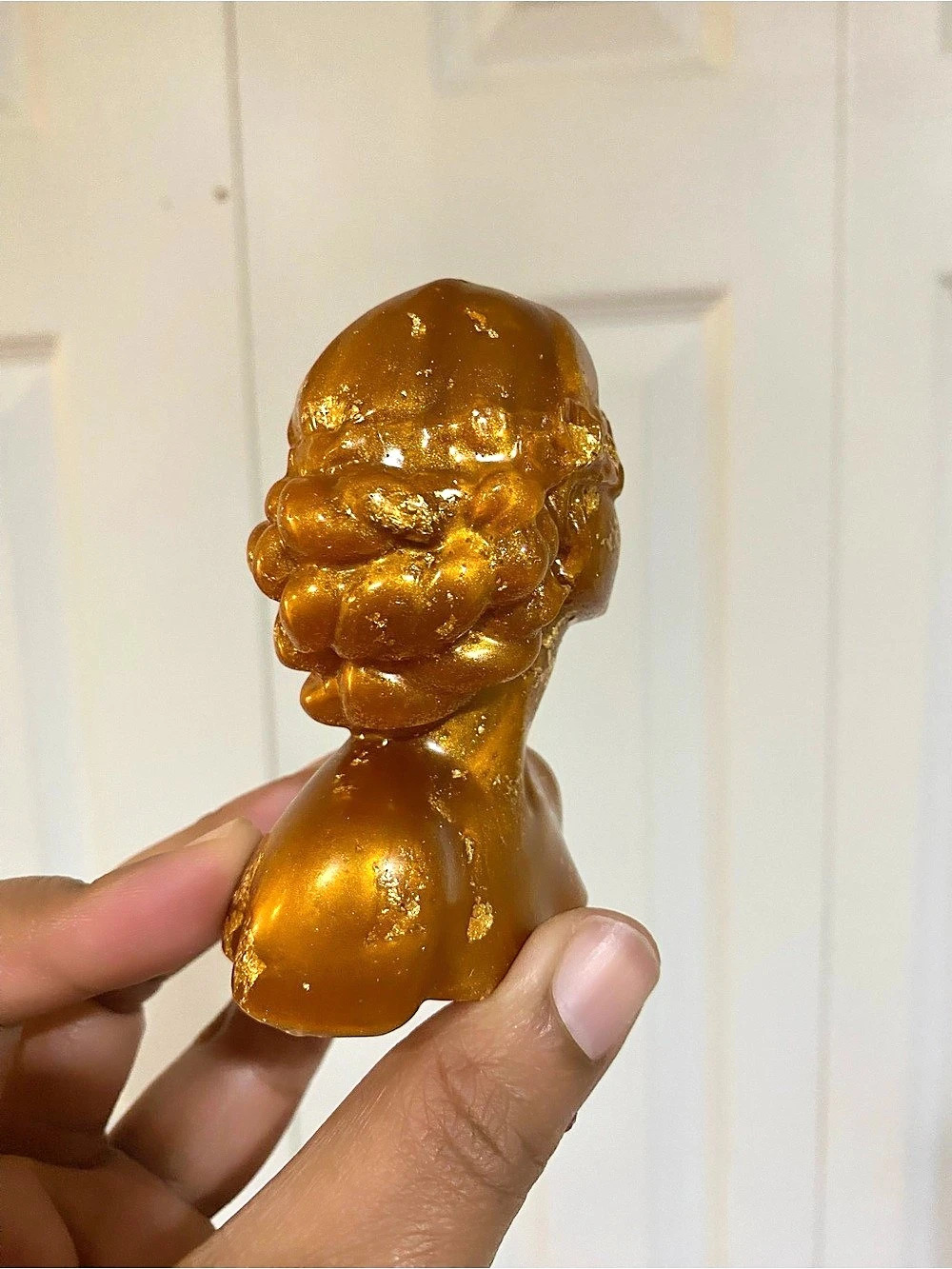 Red Gold Resin Bust Sculpture Goddess, Set - Picture 8 of 13